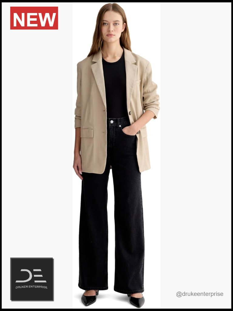 High Rise Wide Leg Organic Cotton Denim Jeans